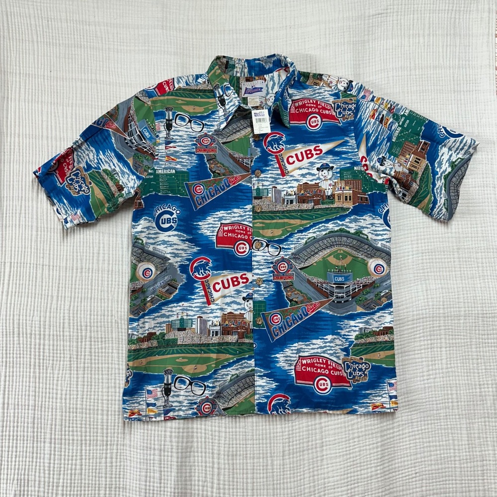 NWT Chicago Cubs Reyn Spooner Hawaiian Shirt MLB Men's XL Wrigley Field